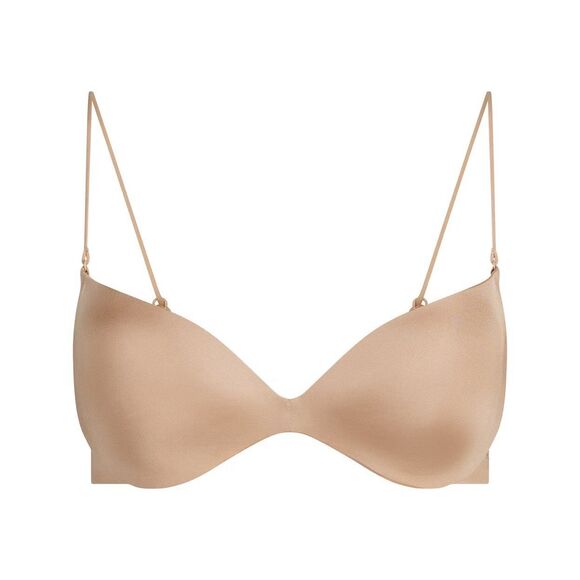 Skims Wireless Form Micro Strap Plunge Bra Clay Size 34B - Picture 1 of 10